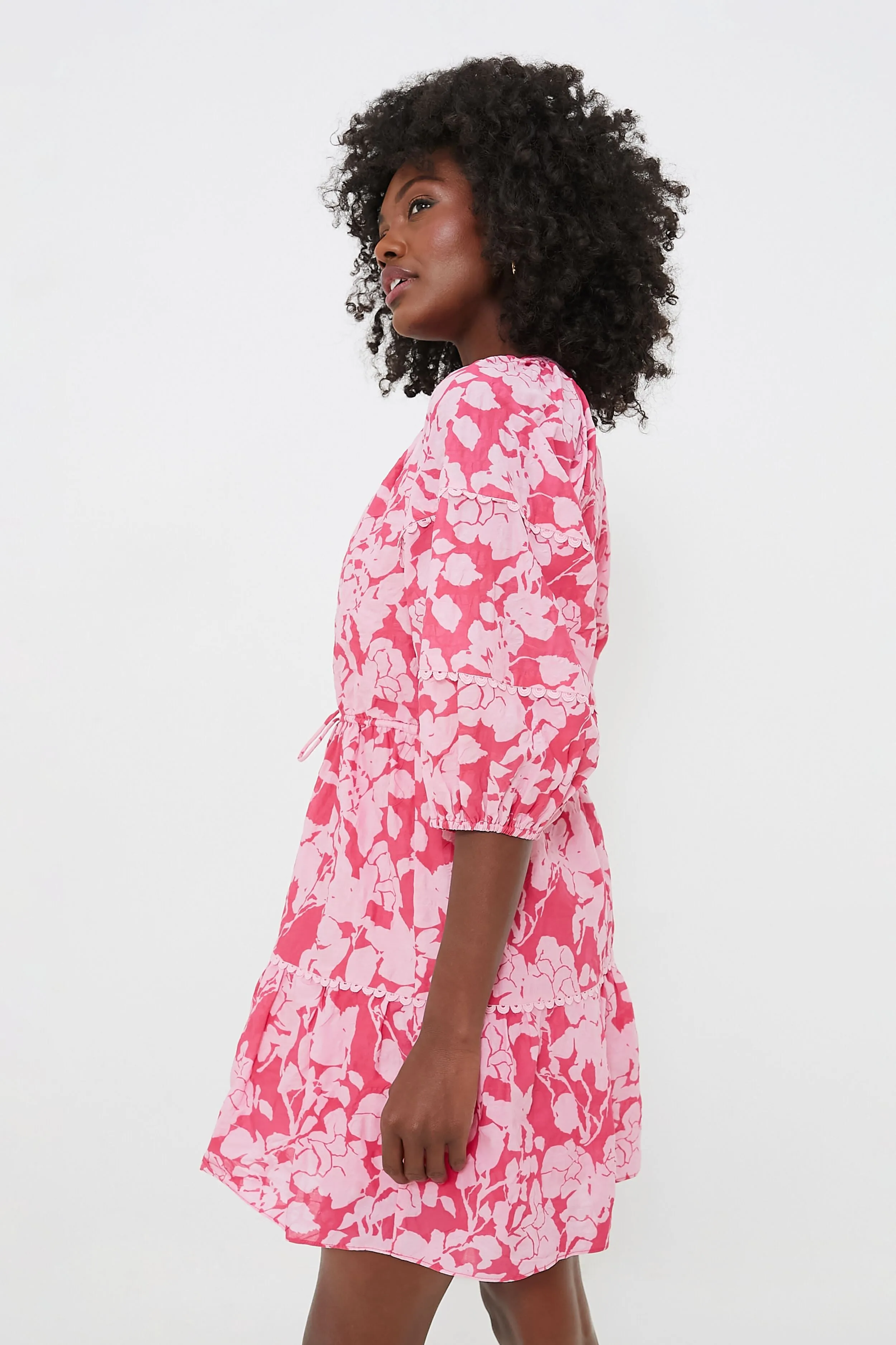 Pink Floral Matilda Mini Dress sold by Tuckernuck product image thumbnail 3