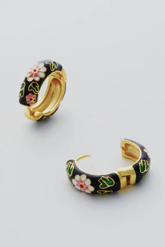 Black Deco Hoops sold by Tuckernuck