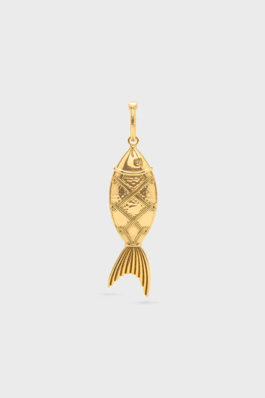 Gold Poisson Pendant sold by Tuckernuck