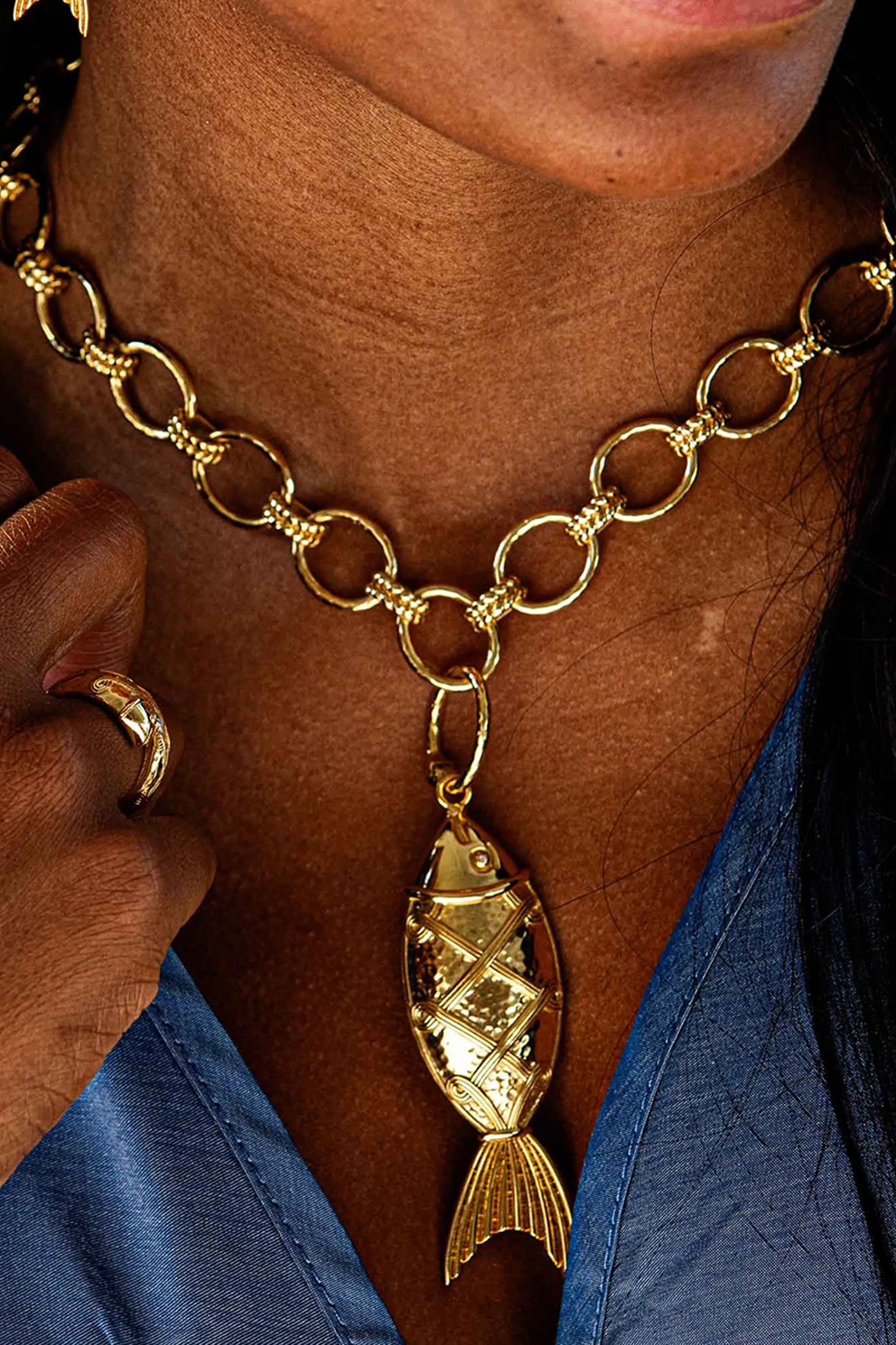 Gold Poisson Pendant sold by Tuckernuck product image thumbnail 2