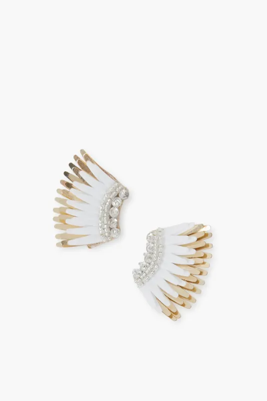 Exclusive White Micro Madeline Earrings made by Mignonne Gavigan