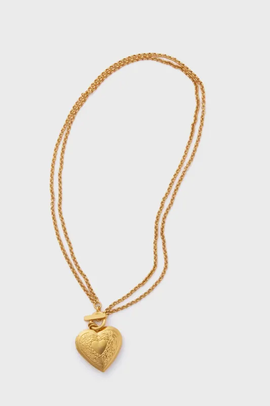 Gold Heart Pendant Necklace sold by Tuckernuck