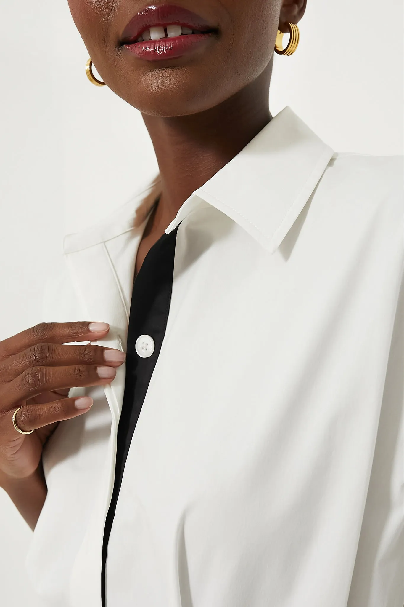 White Piped Kate Dress sold by Tuckernuck product image thumbnail 5