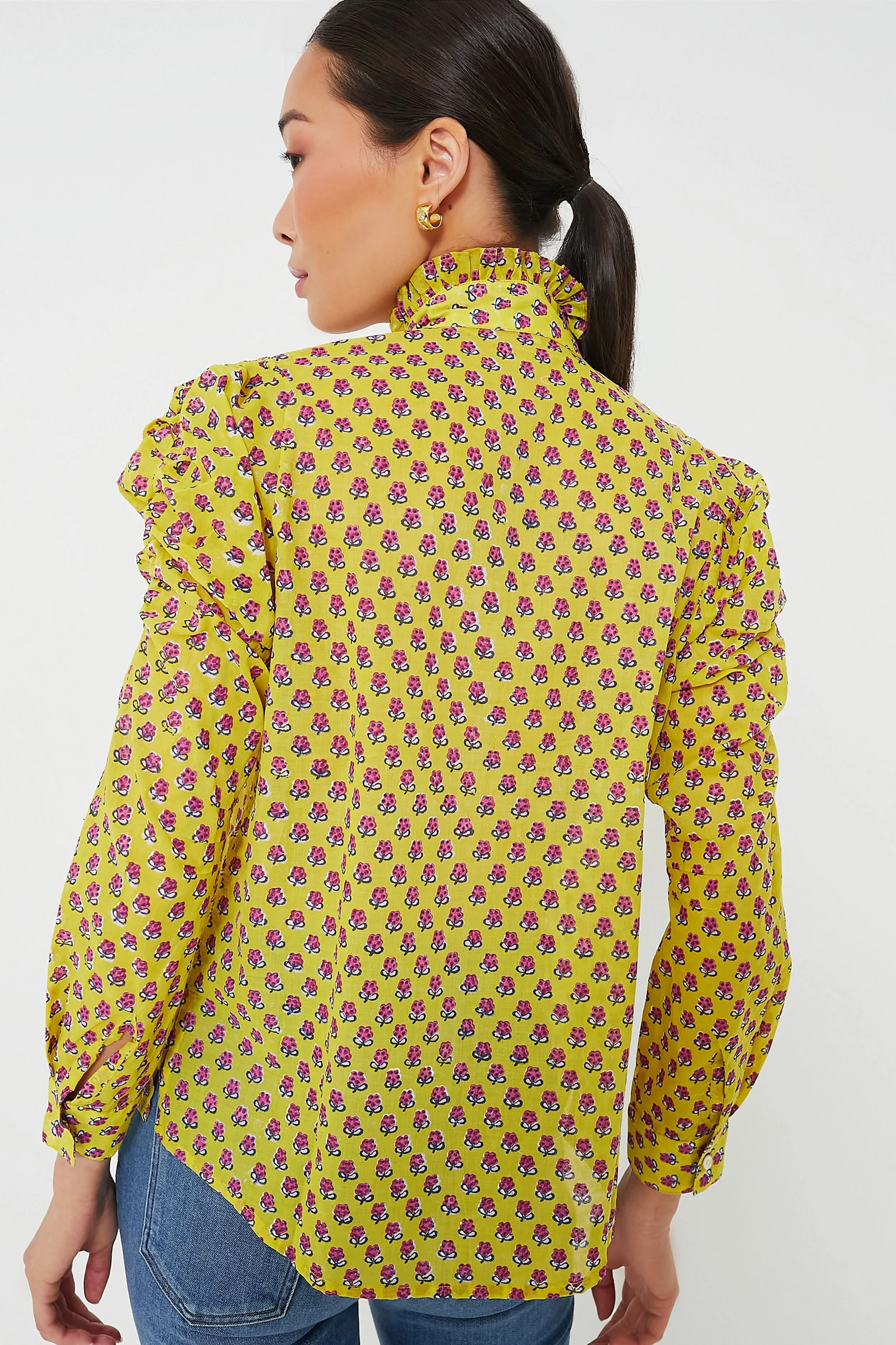 Yellow Magenta Wind Blouse sold by Tuckernuck product image thumbnail 4
