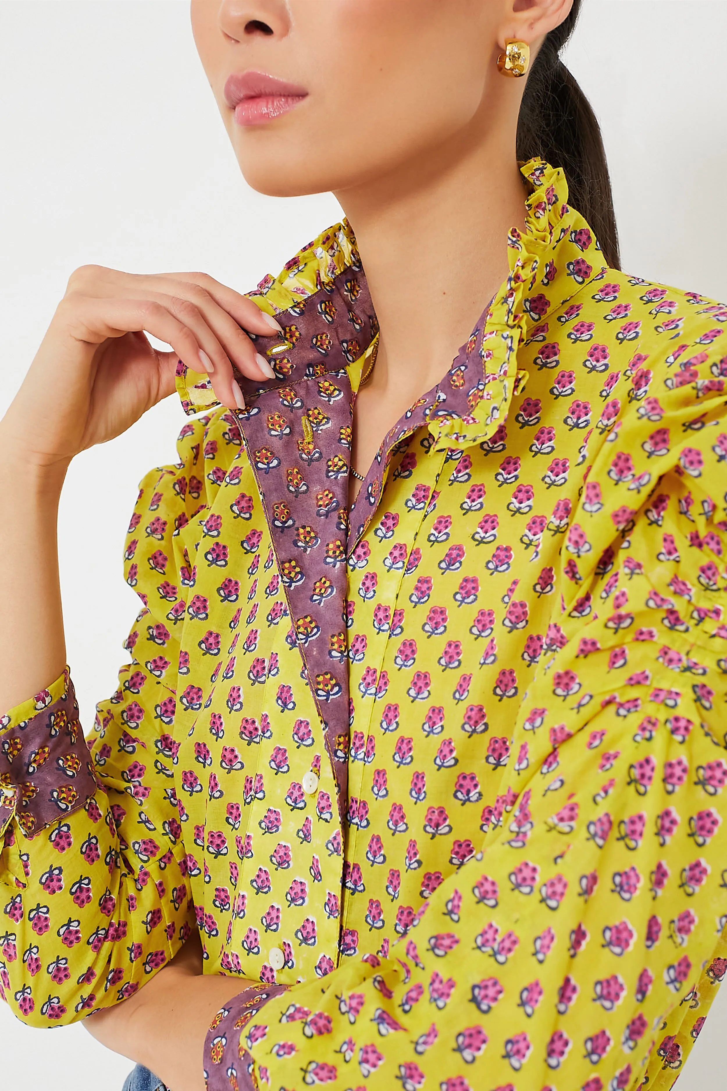Yellow Magenta Wind Blouse sold by Tuckernuck product image thumbnail 5