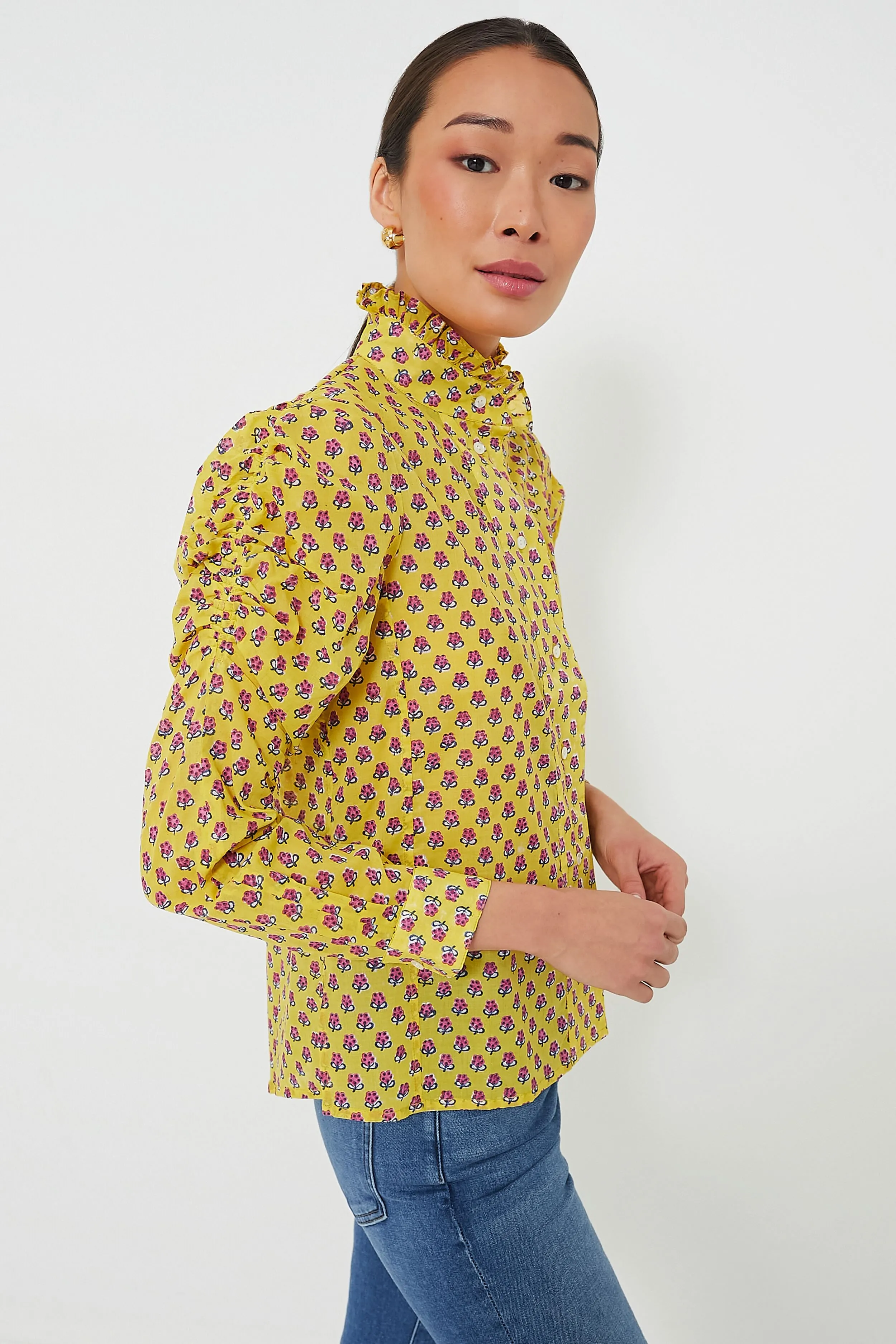 Yellow Magenta Wind Blouse sold by Tuckernuck product image thumbnail 3
