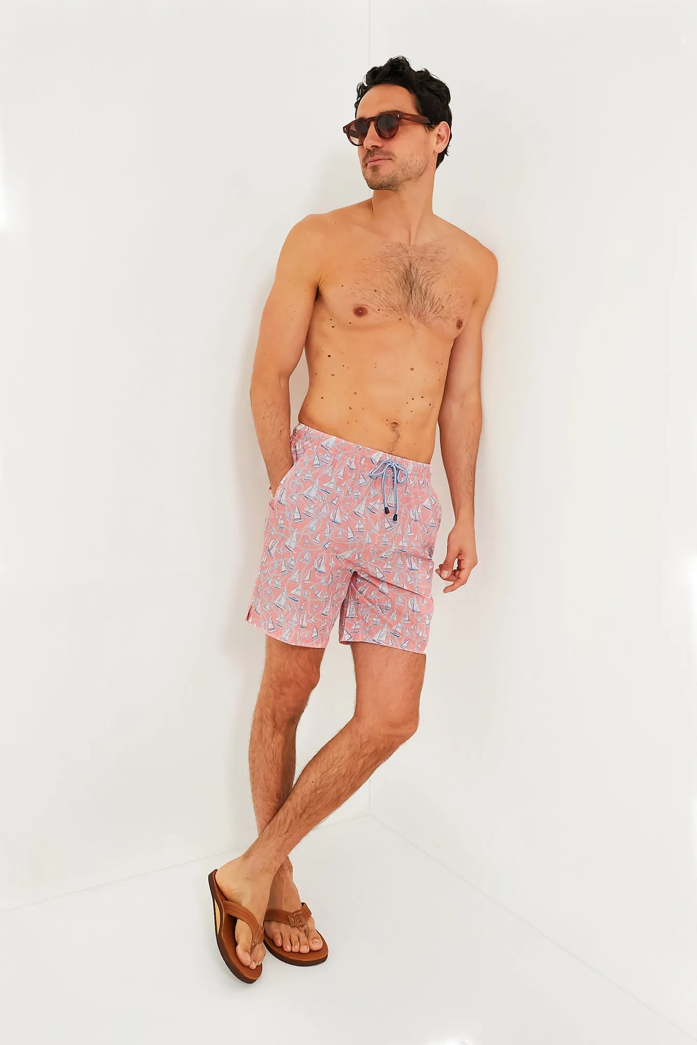 Peach Bloom Ropes and Boats Swim Trunks sold by Tuckernuck product image thumbnail 2