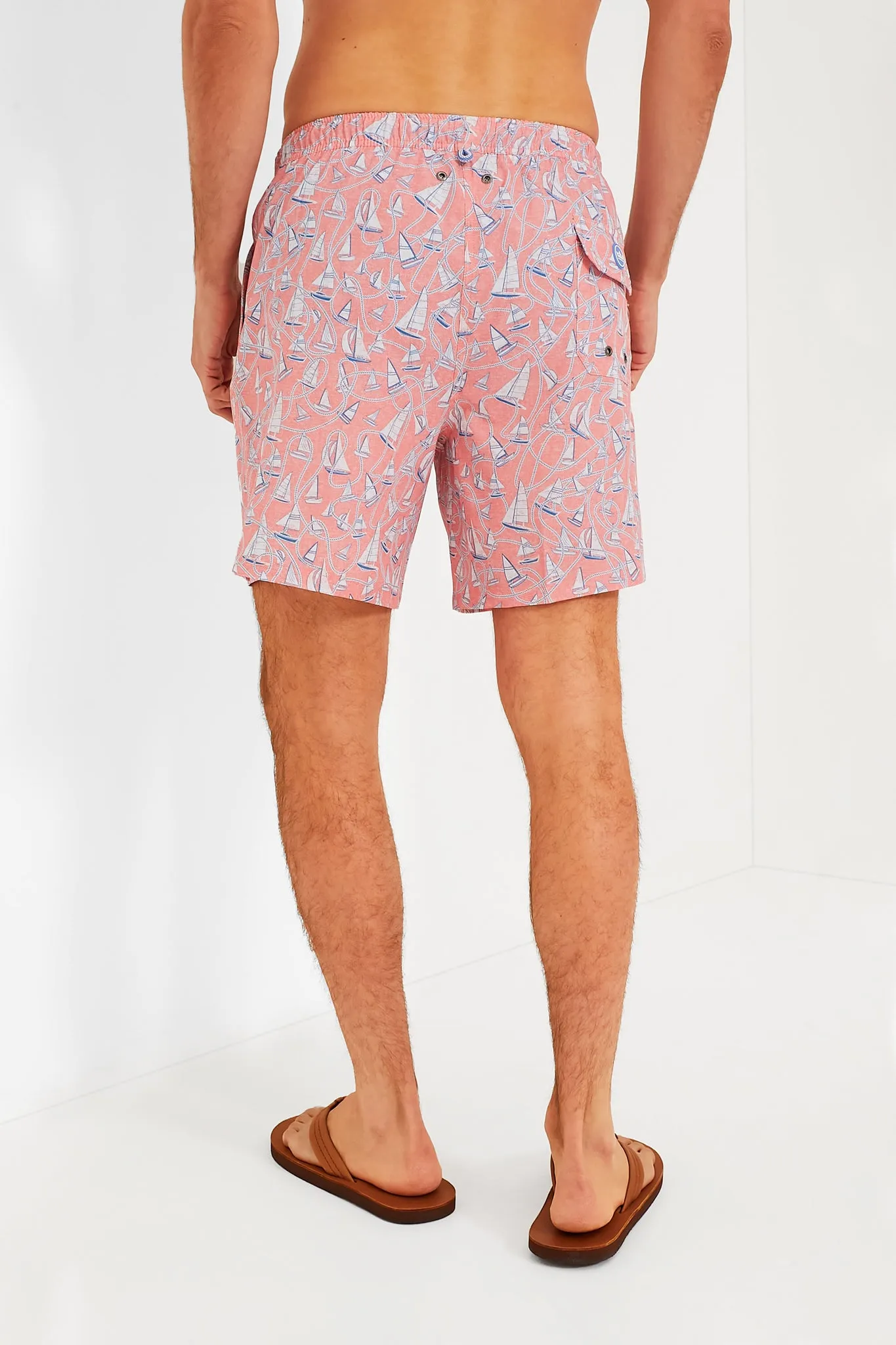 Peach Bloom Ropes and Boats Swim Trunks sold by Tuckernuck product image thumbnail 4