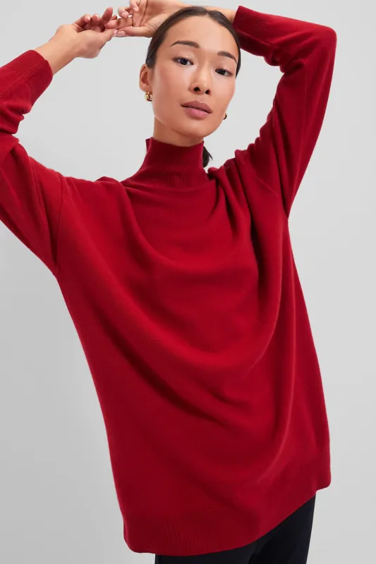 Brick Zoe Oversized Turtleneck made by Leset