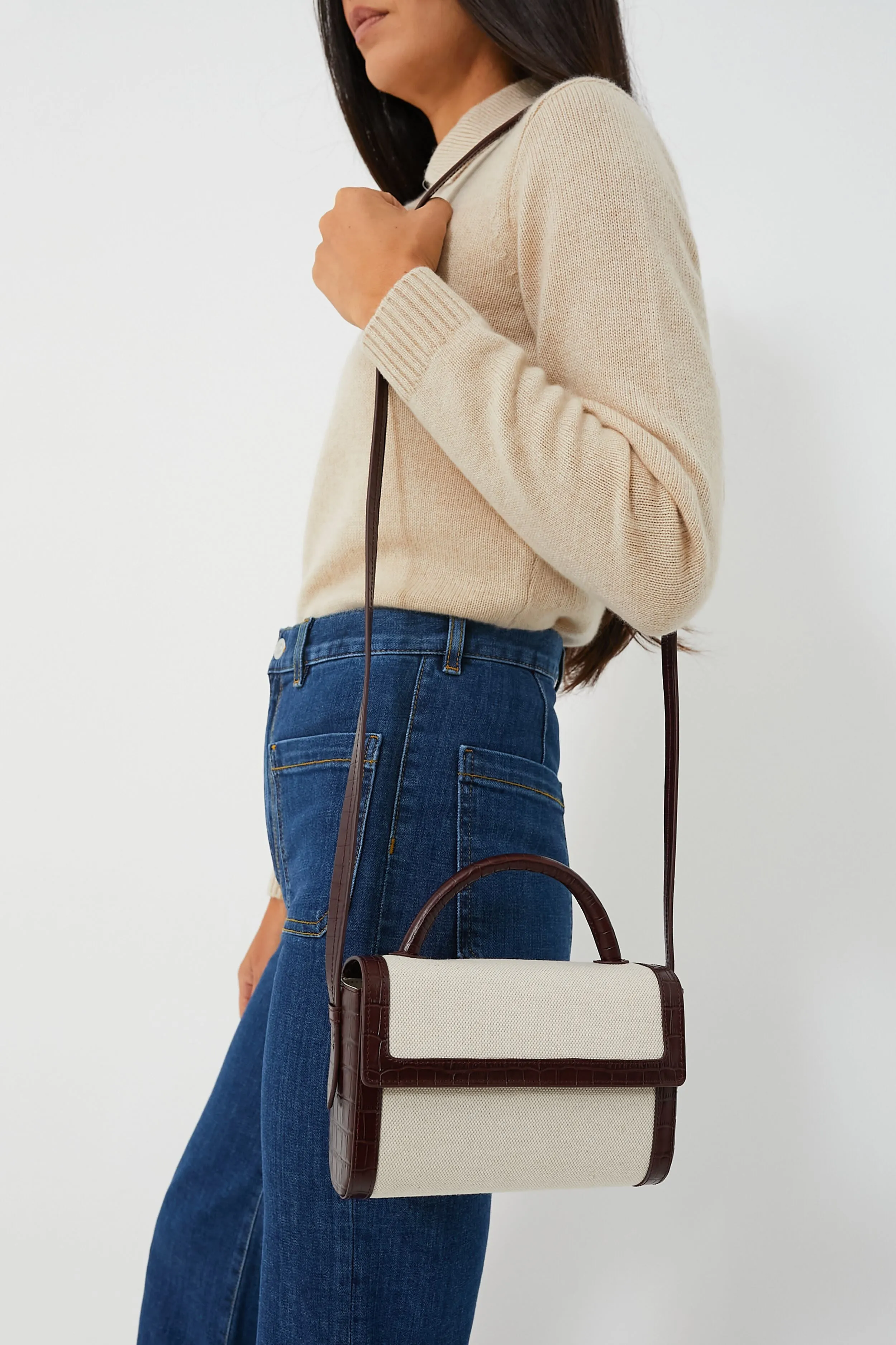 Exclusive Chocolate Croc and Canvas Crossbody sold by Tuckernuck product image thumbnail 4