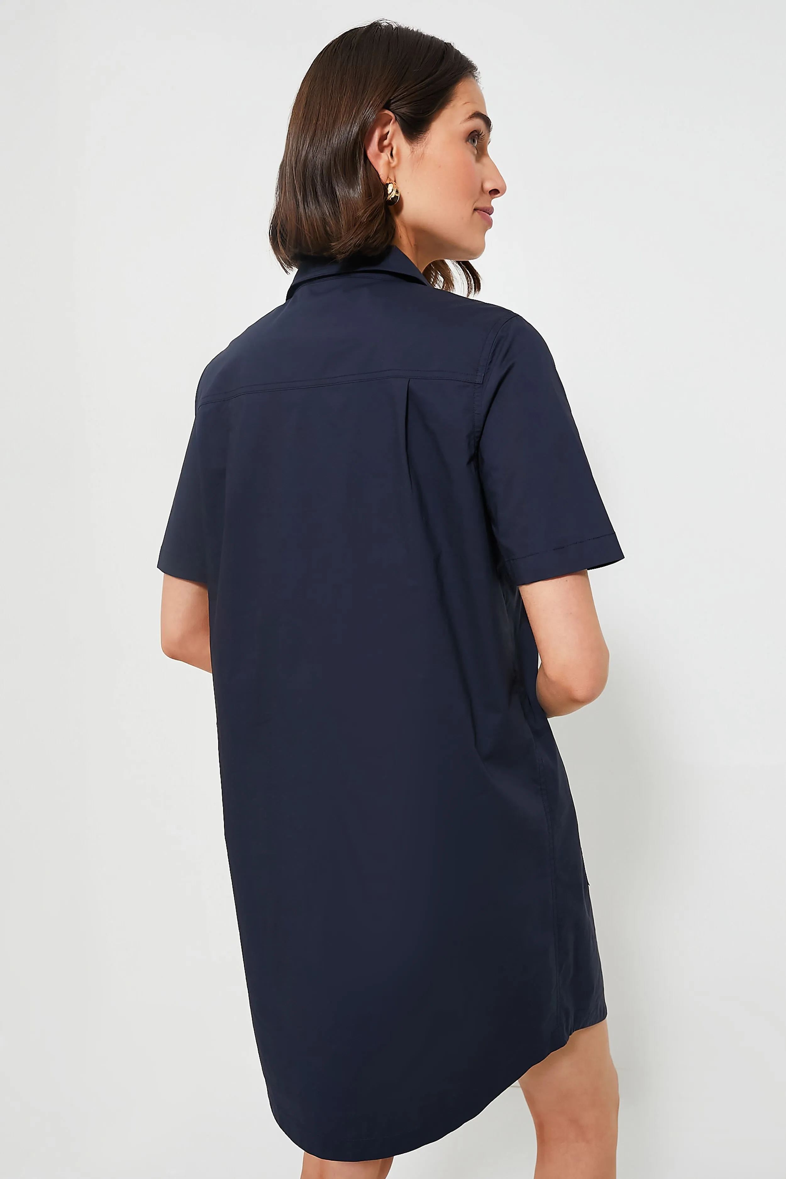 Navy Lightweight Poplin Nala Dress sold by Tuckernuck product image thumbnail 4
