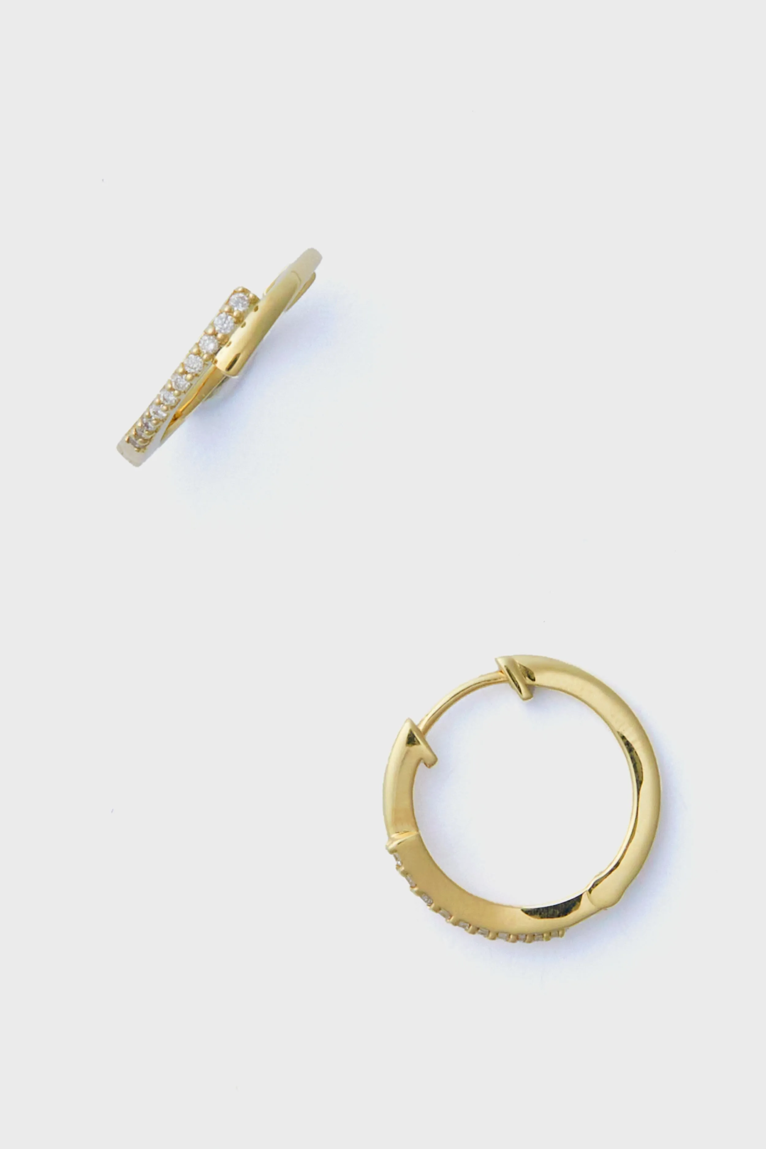14k Gold Diamond Hoop Earrings sold by Tuckernuck