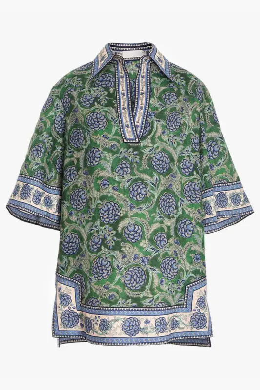 Green and Blue Floral Junie Tunic Dress sold by Tuckernuck