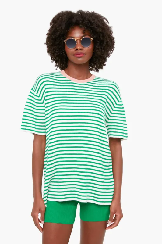Green Stripe Tropez Lyla Knit Tee sold by Tuckernuck