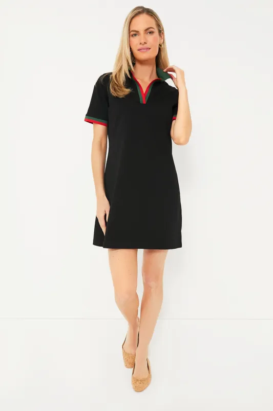 Black Hutton Polo Dress sold by Tuckernuck