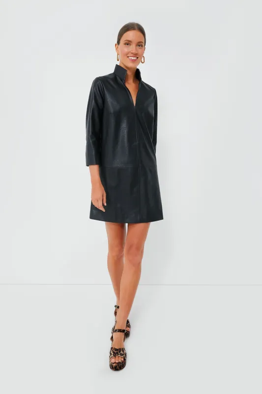 Black Leather Clifton Dress made by Tuckernuck