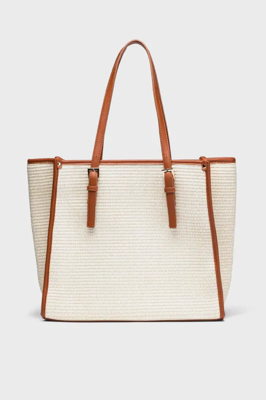 Natural Tan Brixley Tote sold by Tuckernuck