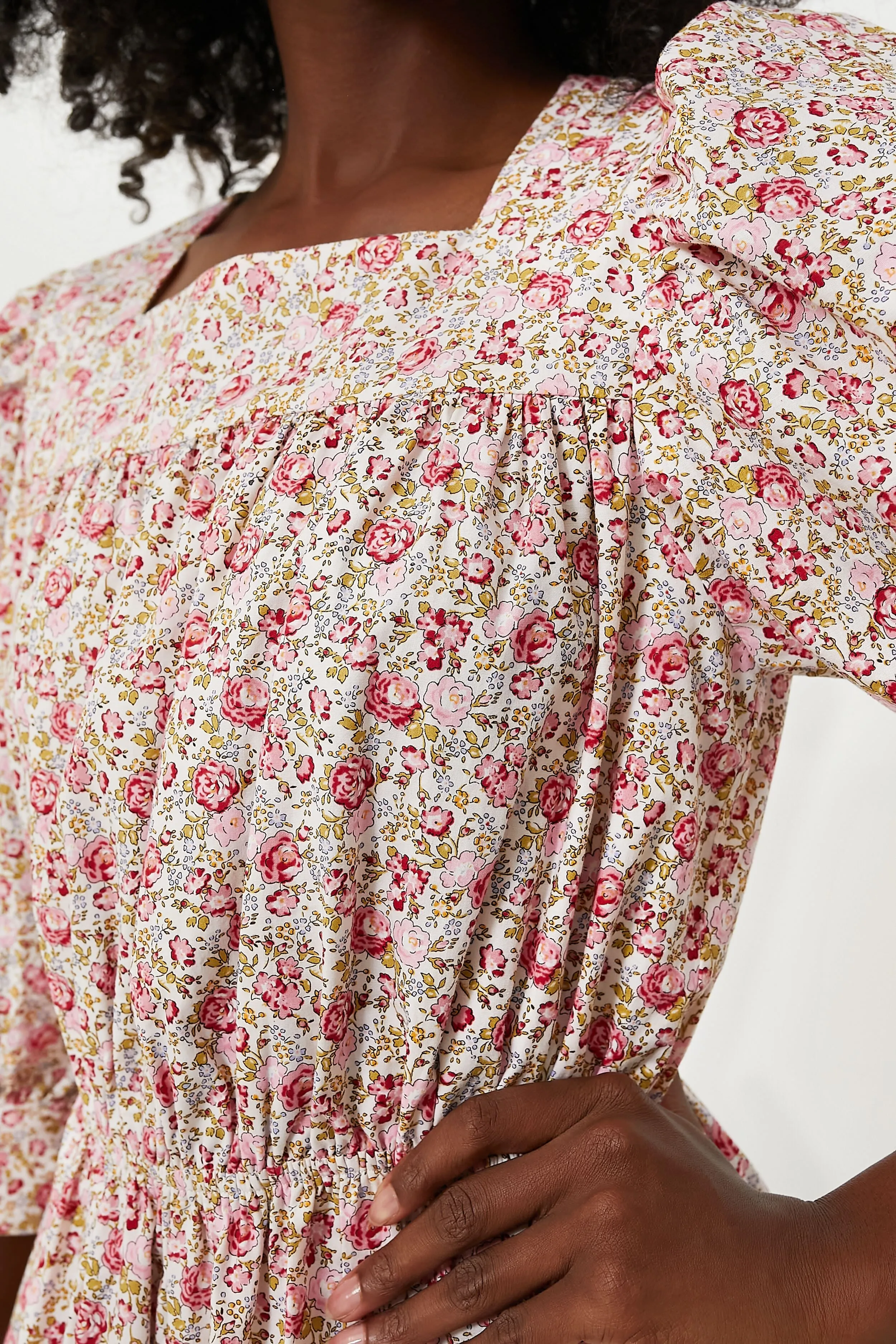 Pink and Red Floral Maddie Mini Dress sold by Tuckernuck product image thumbnail 5