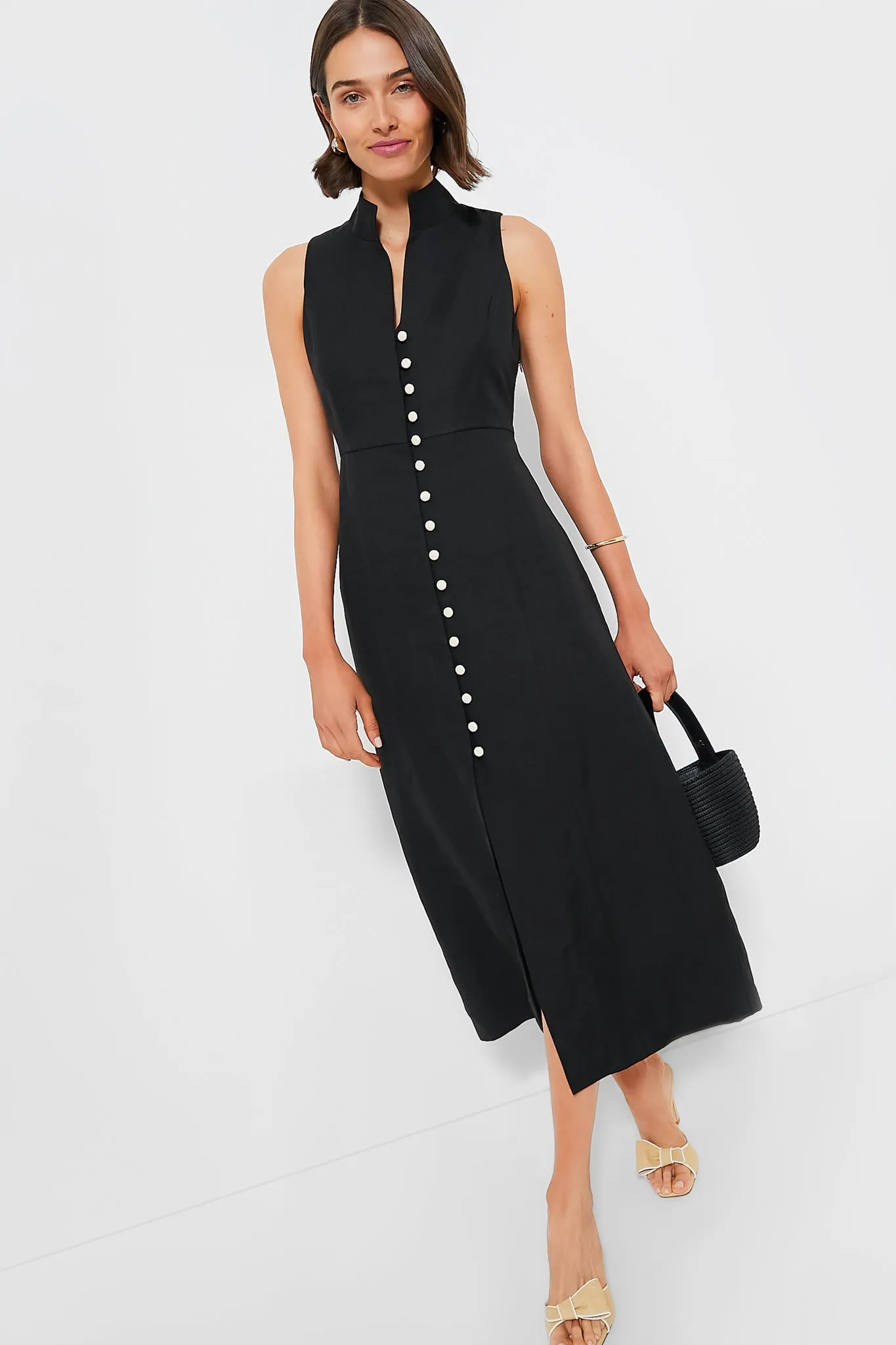 Black Leighton Midi Dress sold by Tuckernuck