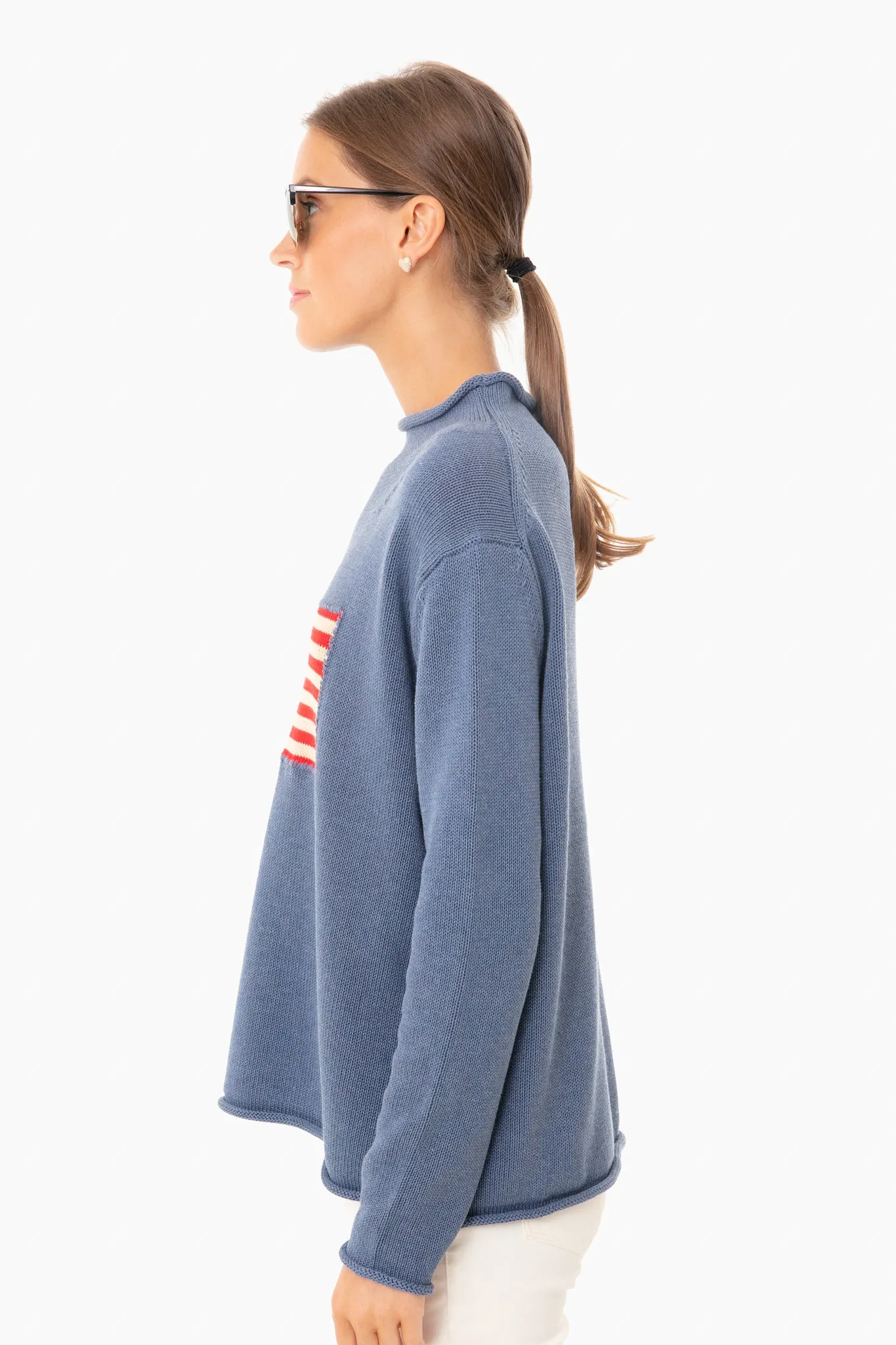 Denim Blue Americana Sweater sold by Tuckernuck product image thumbnail 3