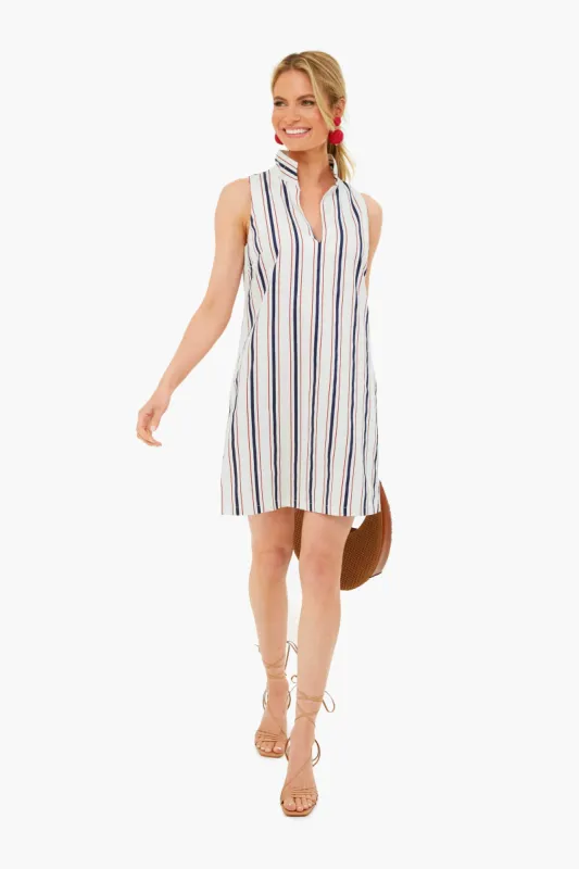 Navy and Red Stripe Clifton sold by Tuckernuck