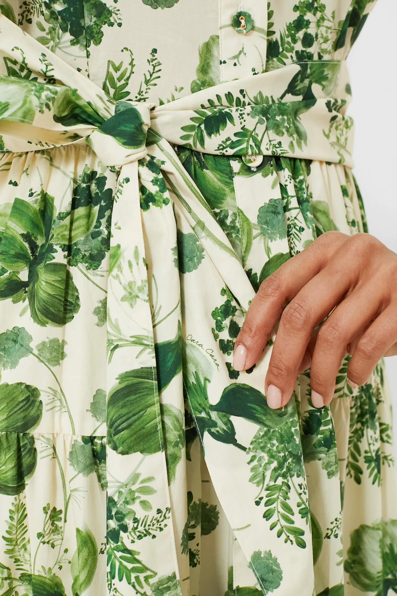 Olive Hanging Orchids Adriana Dress sold by Tuckernuck product image thumbnail 5