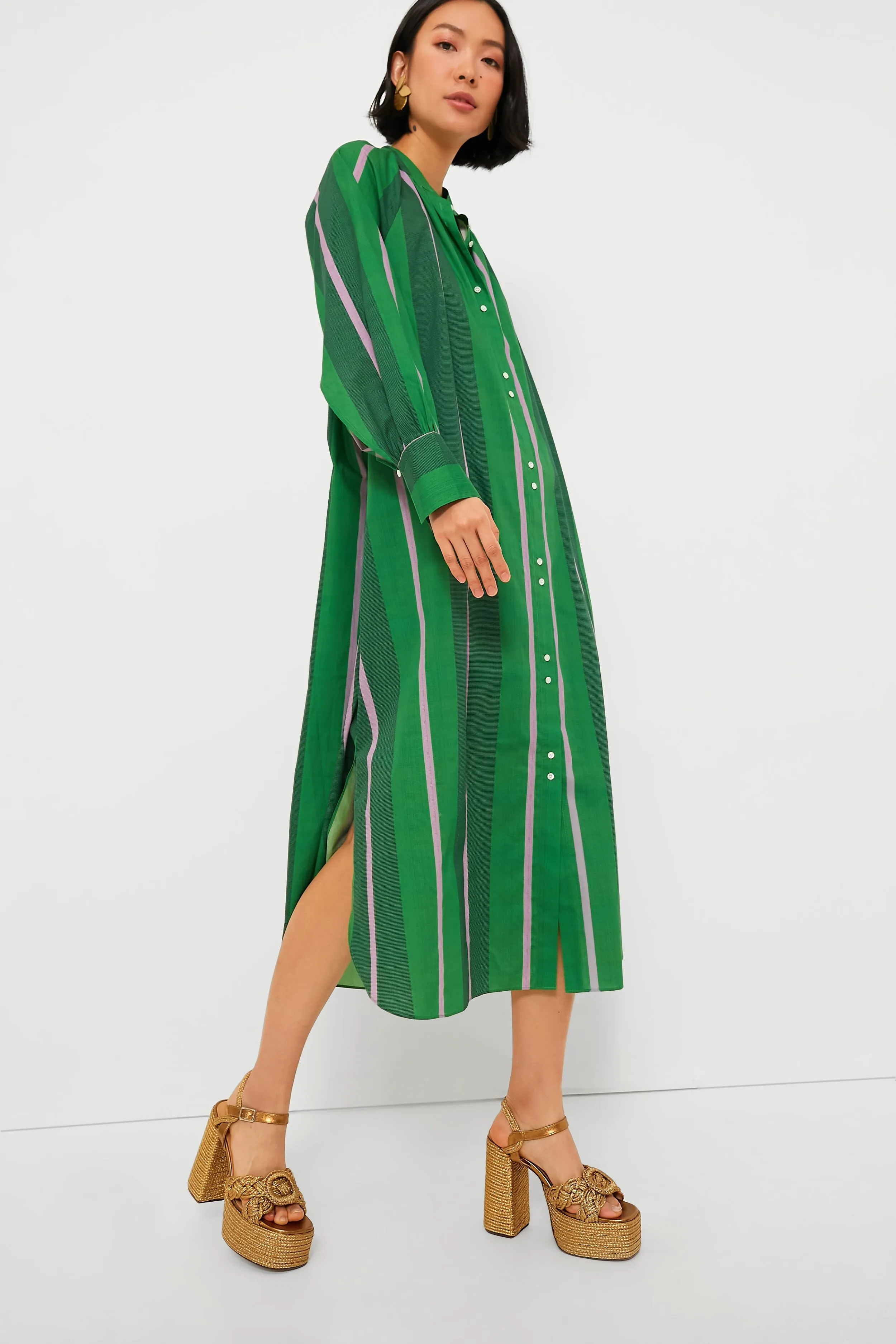 Jewel Green Calypso Shirt Dress sold by Tuckernuck product image thumbnail 3