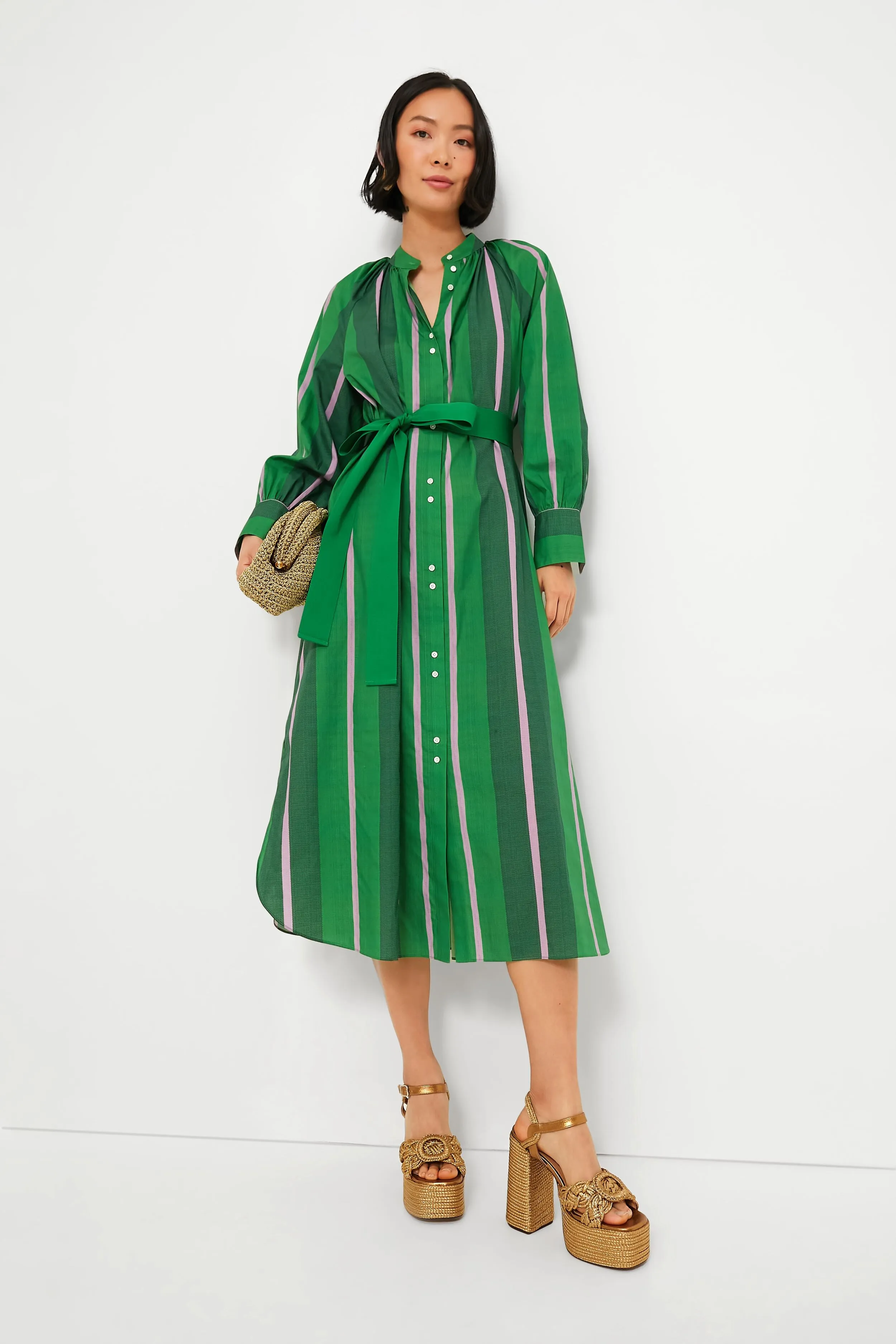 Jewel Green Calypso Shirt Dress sold by Tuckernuck