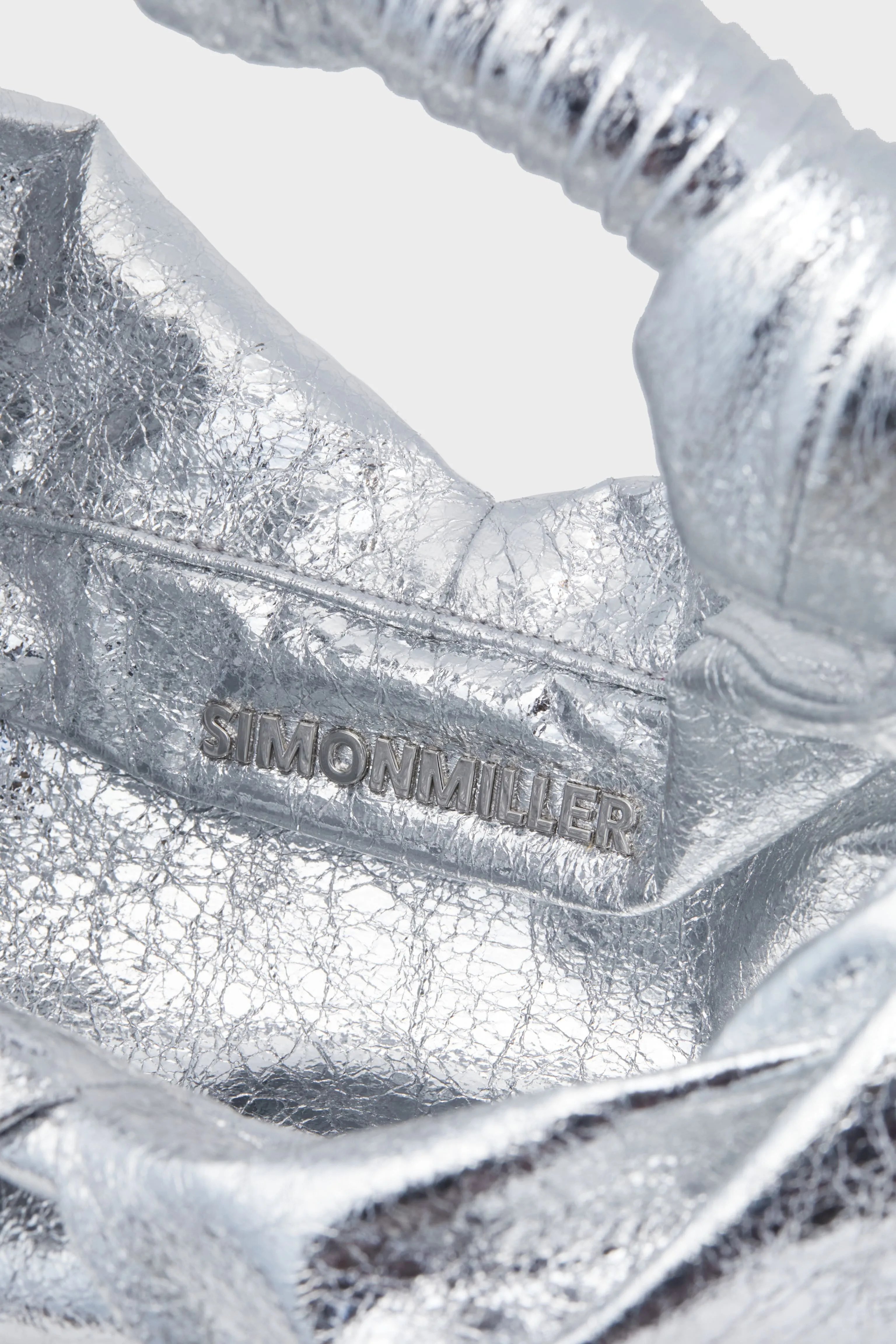 Silver Crinkle Vegan Leather Lopsy Bag sold by Tuckernuck product image thumbnail 5