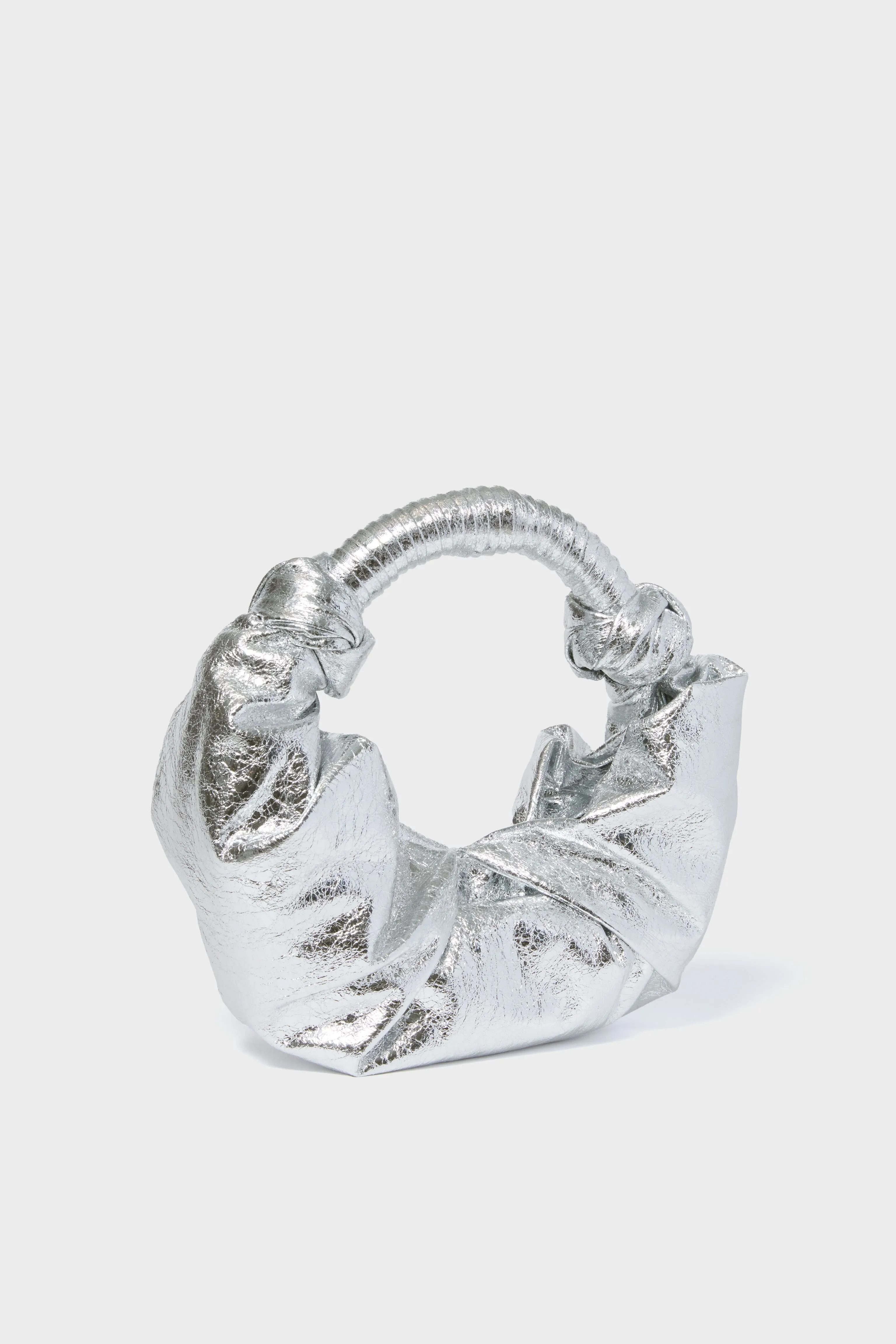 Silver Crinkle Vegan Leather Lopsy Bag sold by Tuckernuck product image thumbnail 4