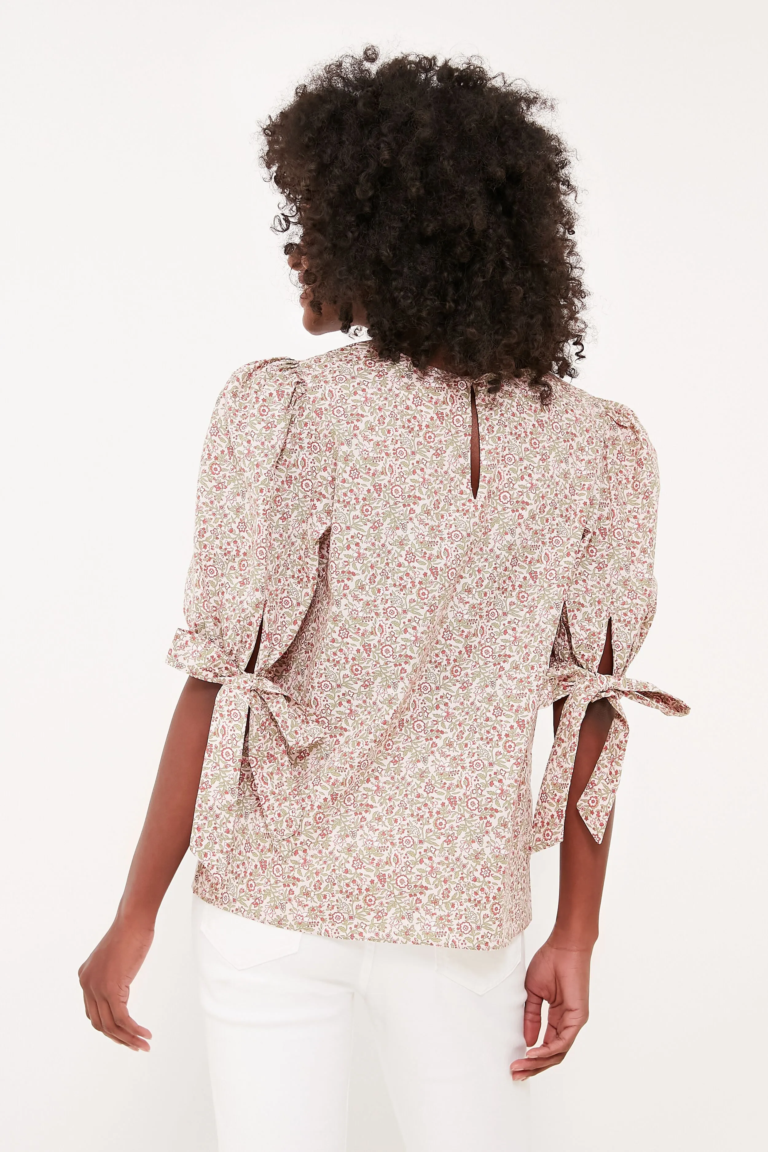 Red Floral Fiona Blouse sold by Tuckernuck product image thumbnail 2