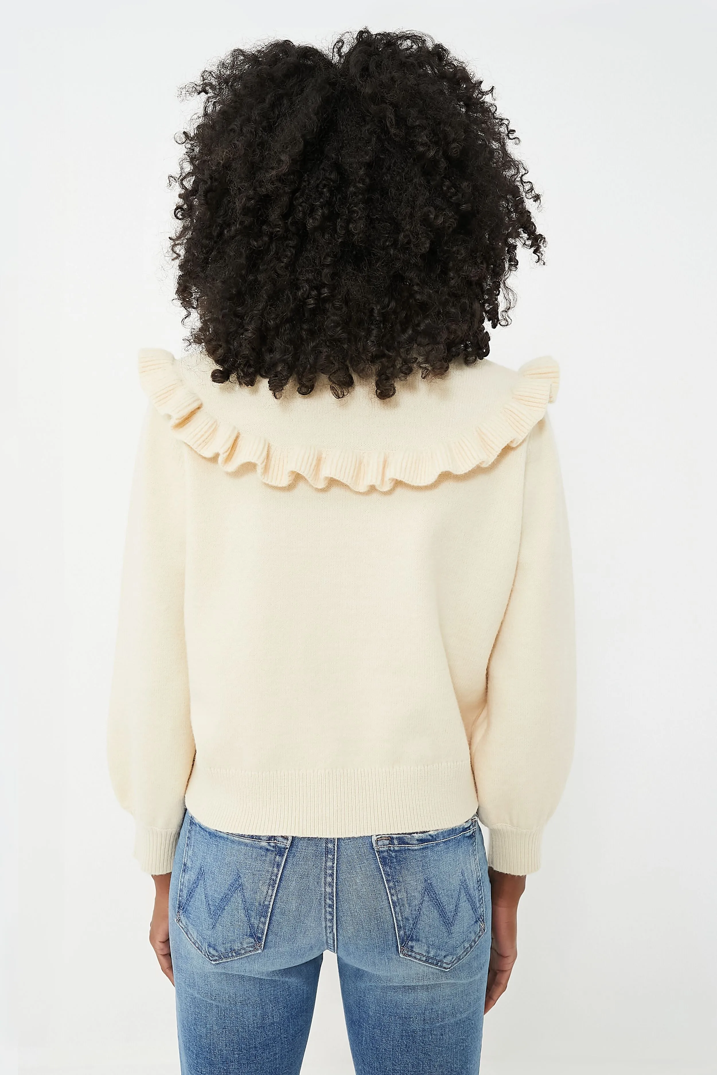 Cream Ruffle Ramona Sweater sold by Tuckernuck product image thumbnail 4