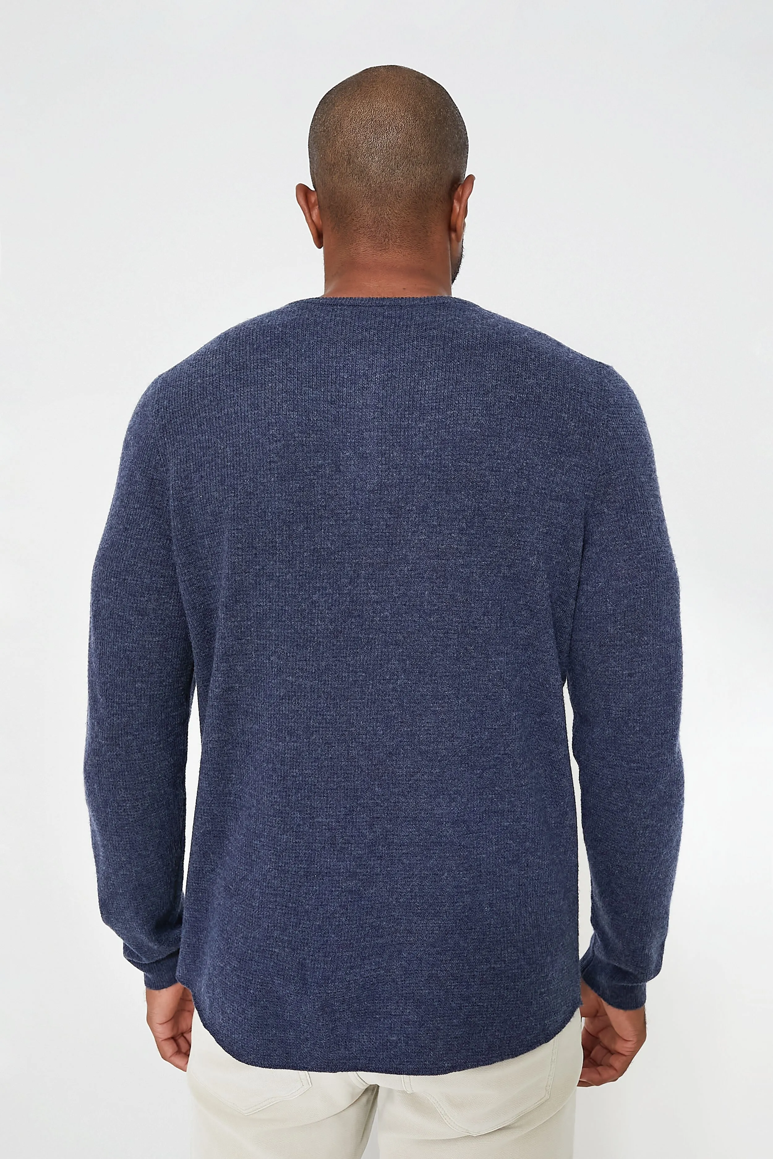 Indigo Midweight Sweater Henley sold by Tuckernuck product image thumbnail 4