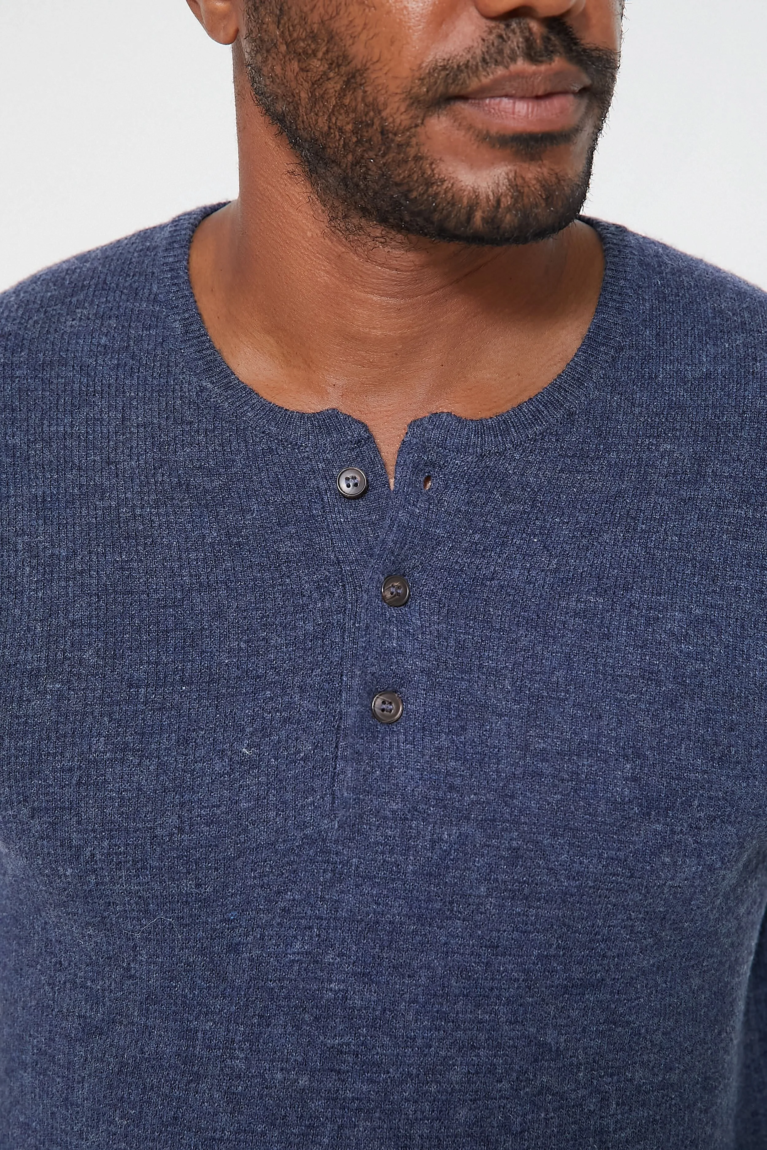Indigo Midweight Sweater Henley sold by Tuckernuck product image thumbnail 5