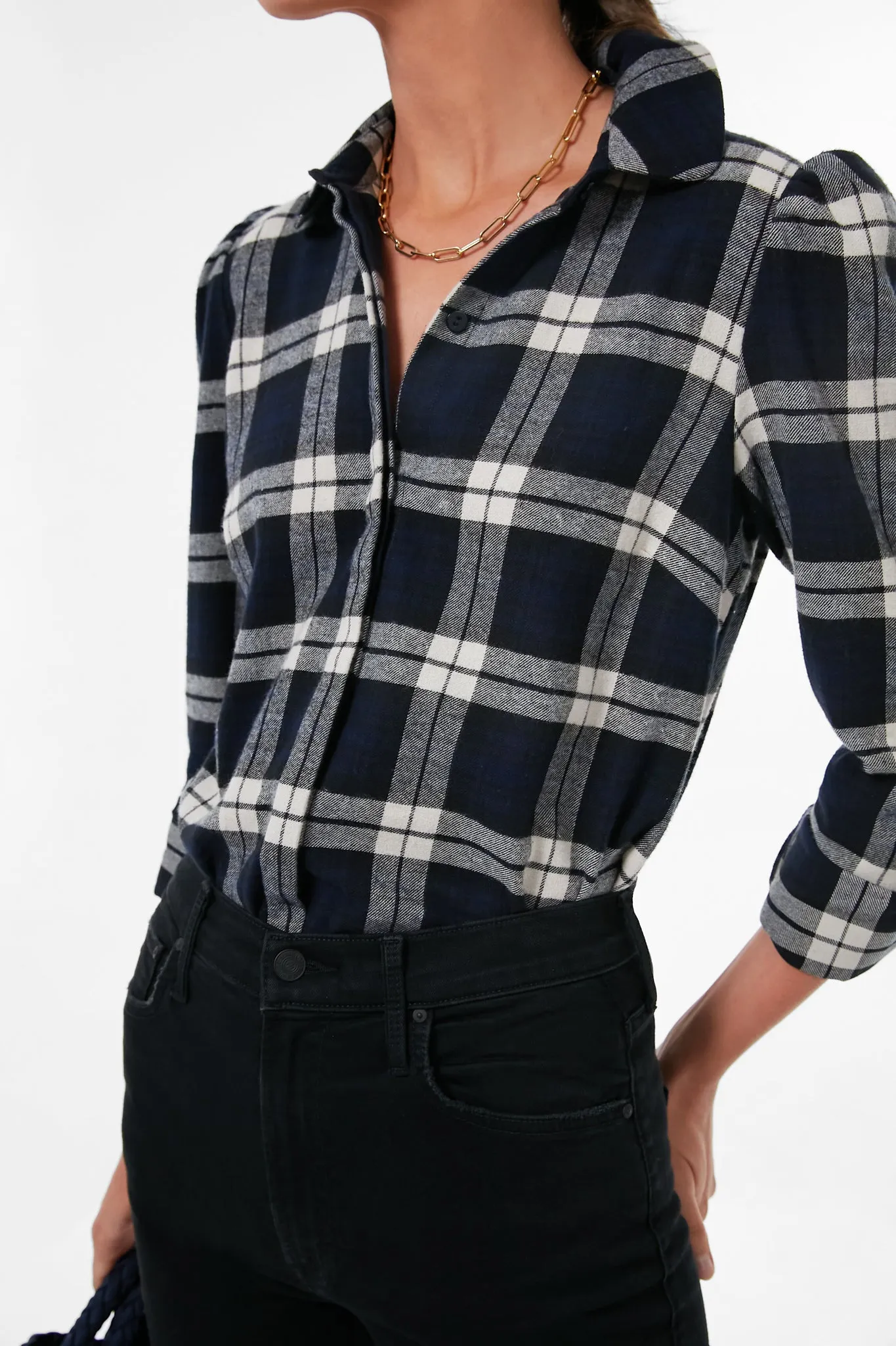 Midnight Plaid Saranac Shirt sold by Tuckernuck product image thumbnail 5