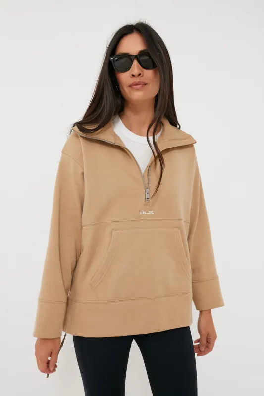 Long Sleeve Wool Blend Double Knit Half Zip Tunic Pullover sold by Tuckernuck