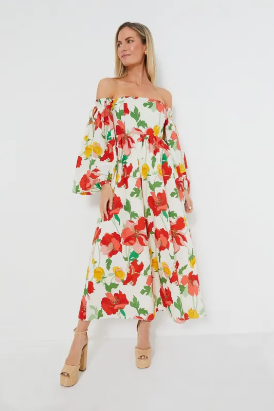Off-The-Shoulder Marigold Maxi Dress sold by Tuckernuck