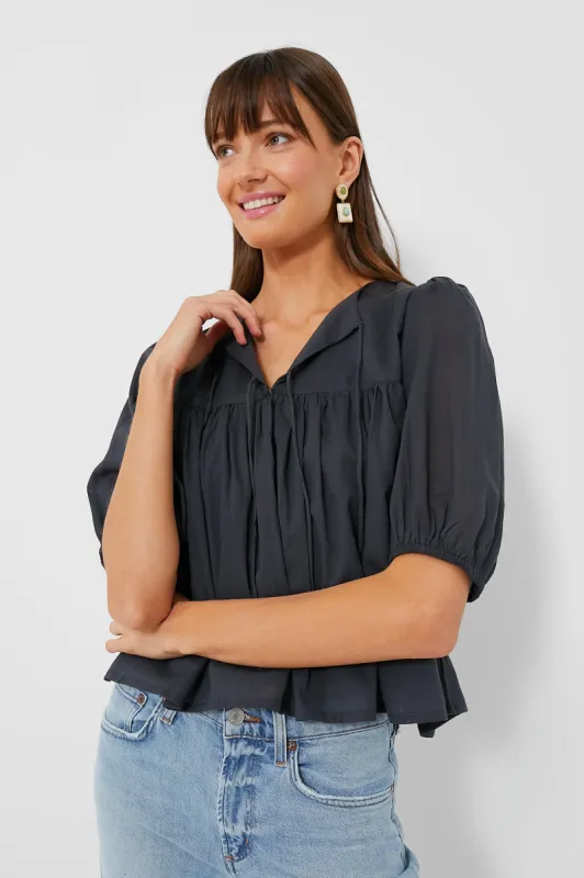 Polar Night Organic Puff Isla Top sold by Tuckernuck