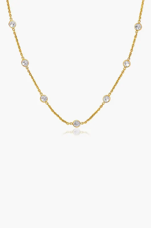 14k Gold CZ Long Links Necklace sold by Tuckernuck
