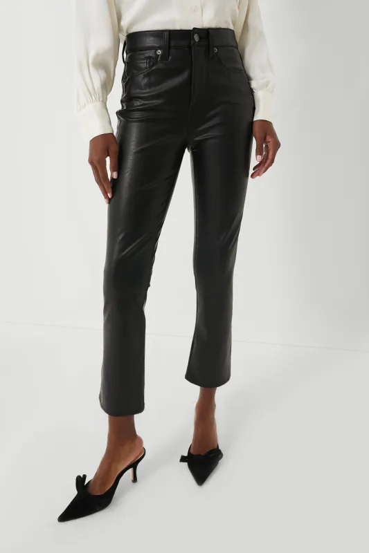 Black Carly Vegan Leather Kick Flare sold by Tuckernuck