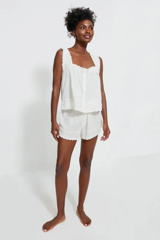 True White The Eyelet Tank sold by Tuckernuck