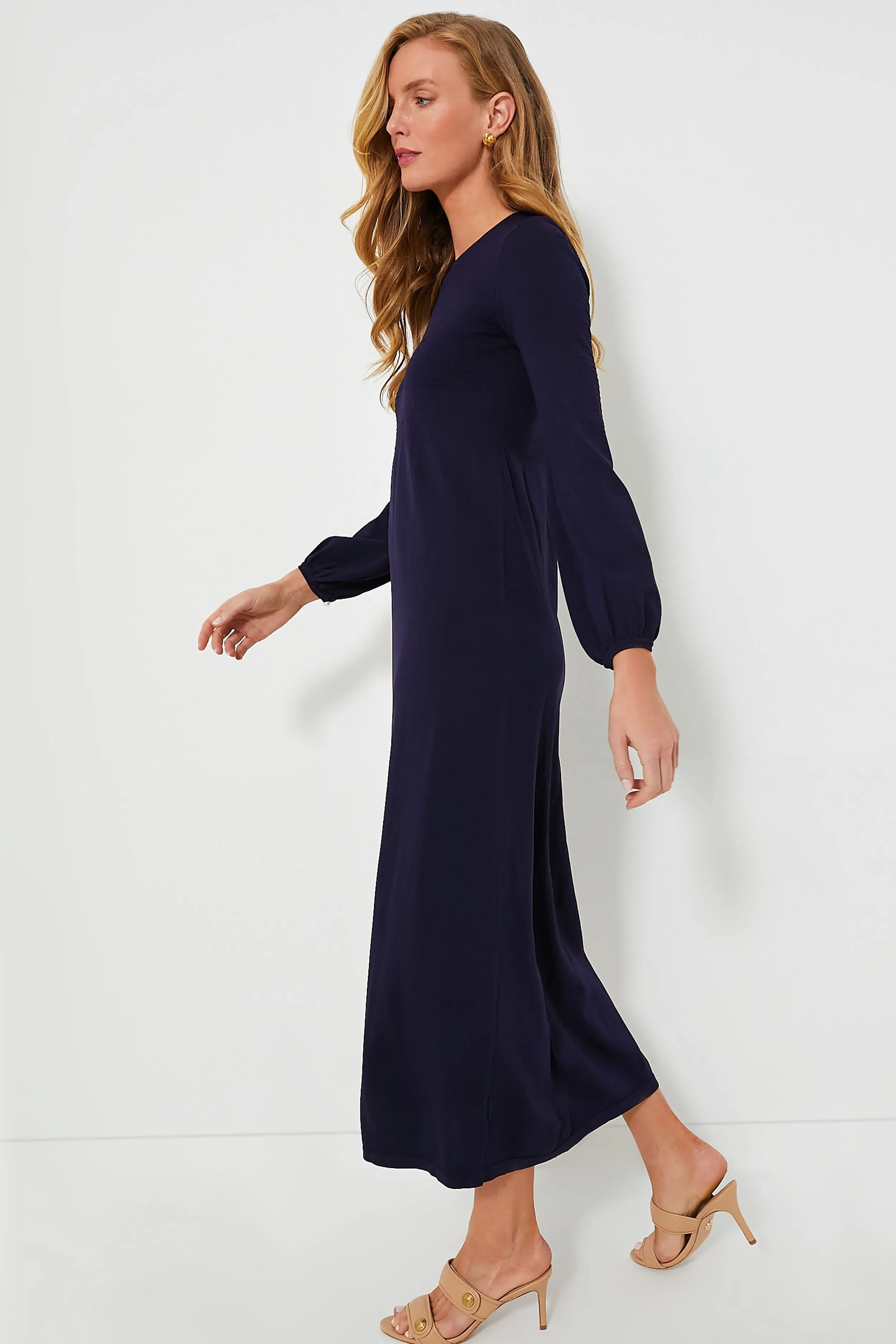Navy Double Knit Lennox Dress sold by Tuckernuck product image thumbnail 3