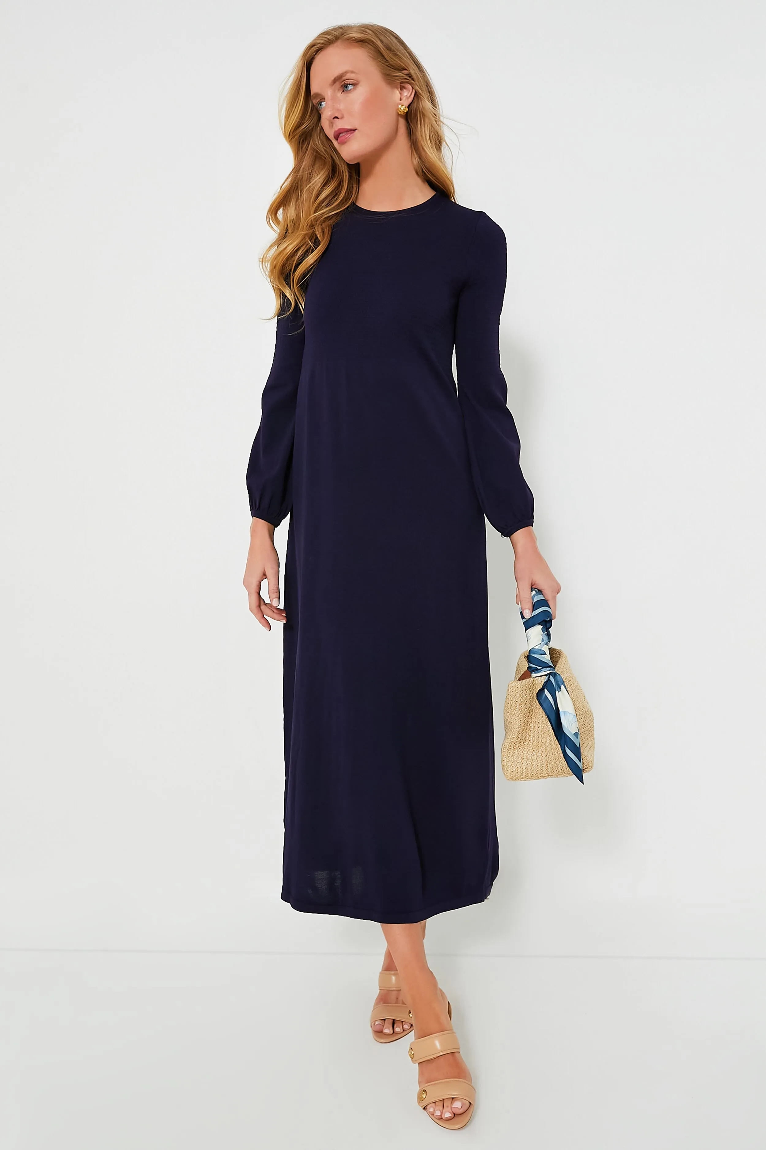 Navy Double Knit Lennox Dress sold by Tuckernuck product image thumbnail 2