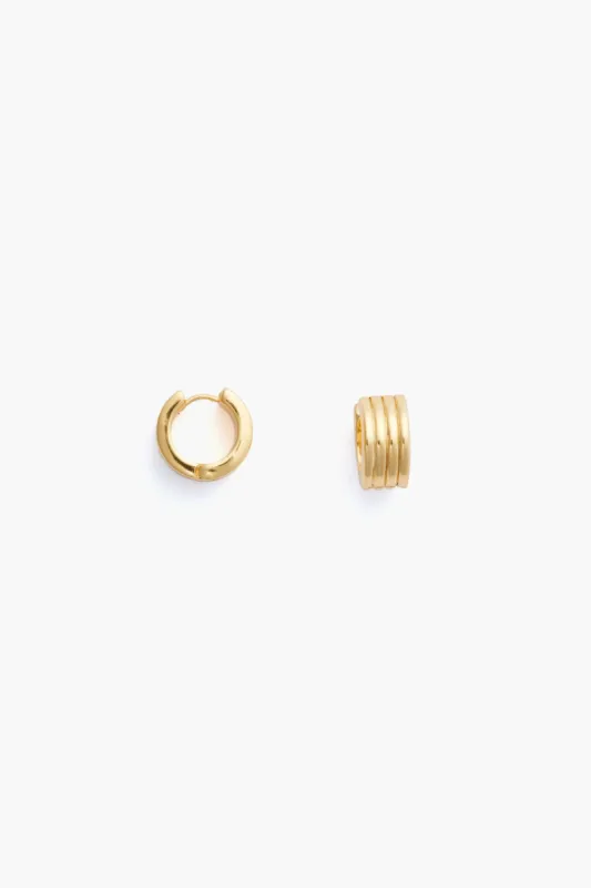 Gold Infinity Huggie Earrings sold by Tuckernuck