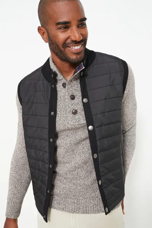 Black Essential Gilet sold by Tuckernuck