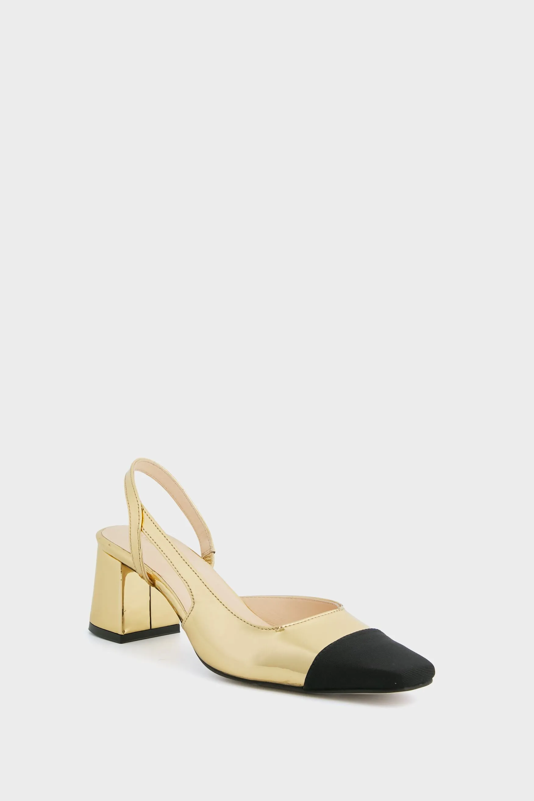 Gold Tinsley Slingback Heels sold by Tuckernuck