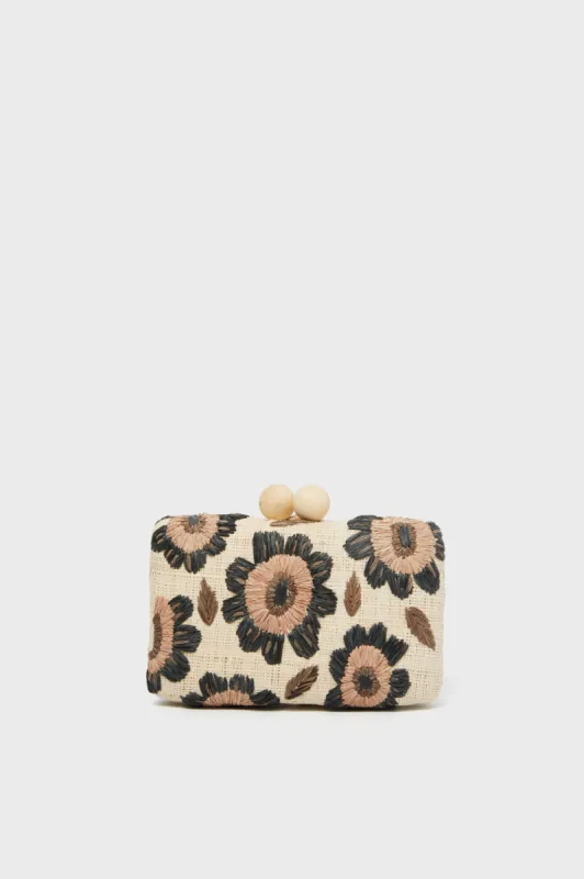 Brown Floral Bryn Clutch sold by Tuckernuck