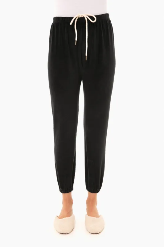 Almost Black Velour Sweatpant sold by Tuckernuck