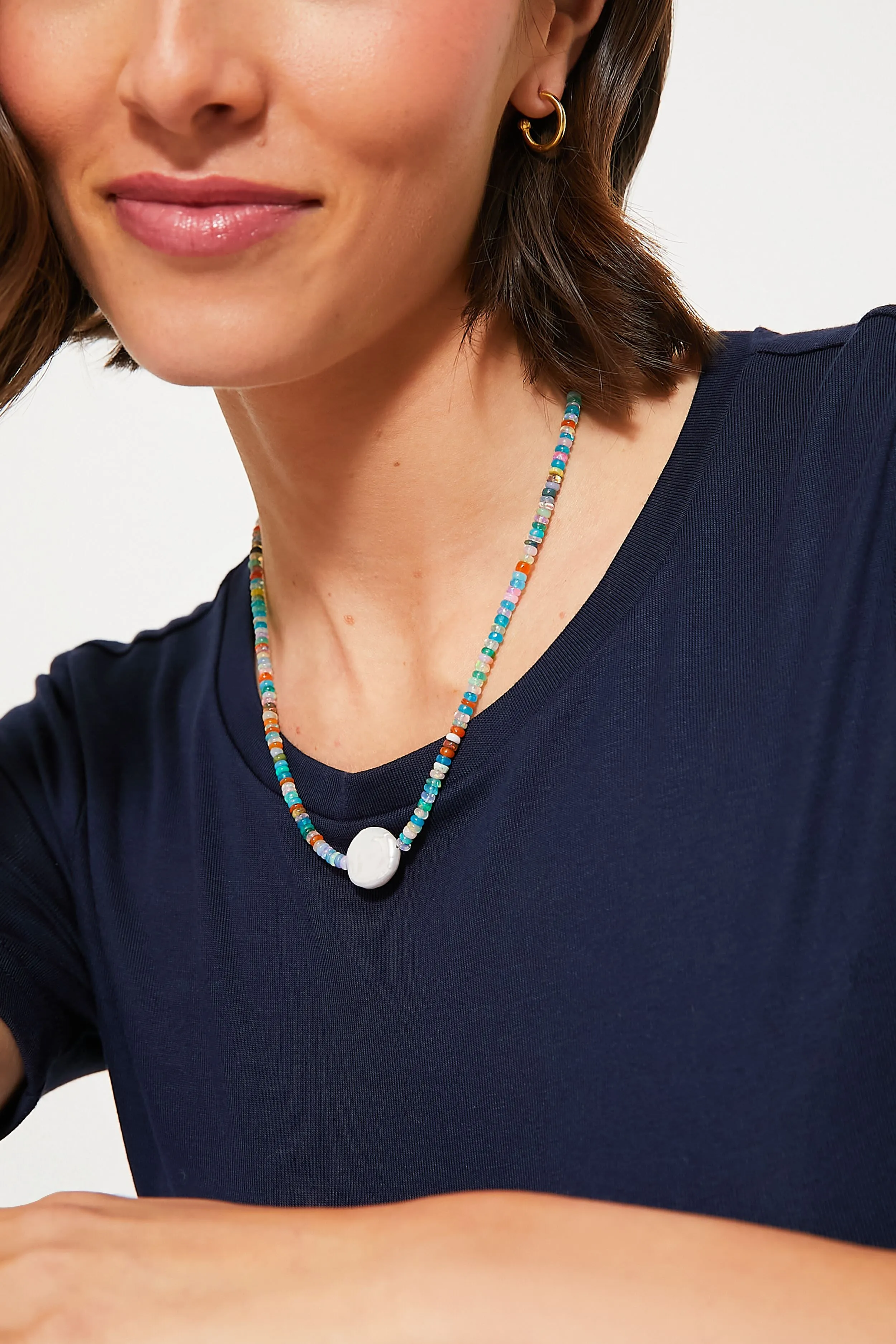 Multi Destination Necklace in Rainbow Opal sold by Tuckernuck product image thumbnail 2