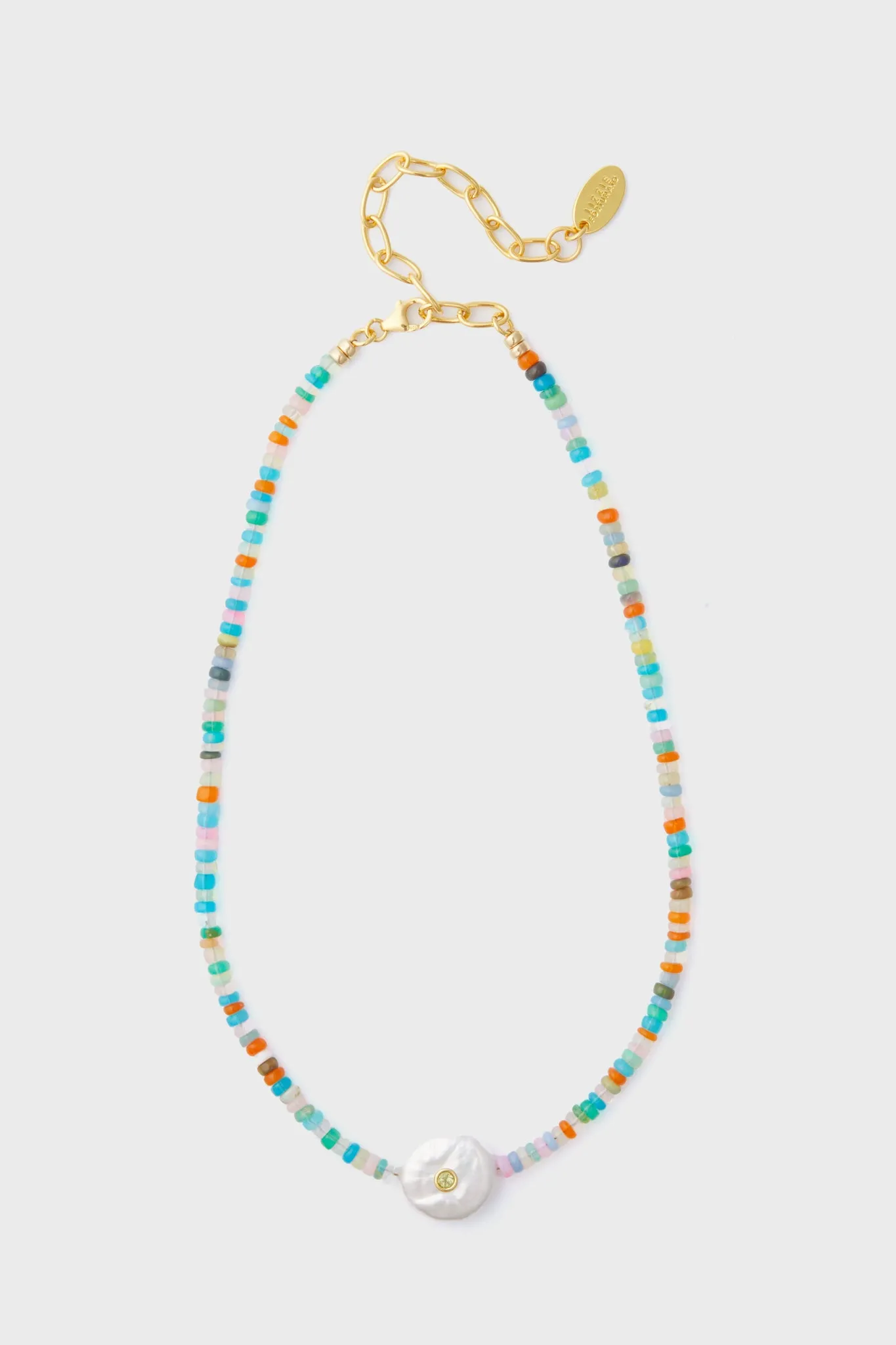 Multi Destination Necklace in Rainbow Opal sold by Tuckernuck